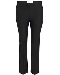 Slacks and Chinos Straight-leg trousers Save 43% Alexander McQueen Cotton Pants in White Womens Clothing Trousers 