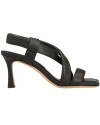 Anine Bing Leather Lizzie Slides in Black - Lyst
