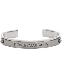 Dolce & Gabbana - Rigid Bracelet With Logo - Lyst