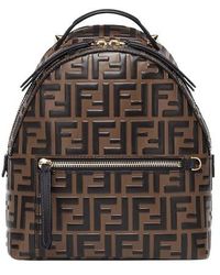 Fendi Ff Mini Backpack - Brown