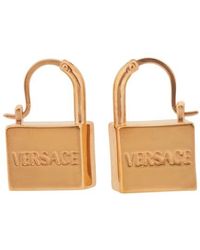 Versace Padlock Drop Earrings - Metallic