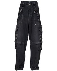 Balenciaga Raver Baggy Jeans - Black