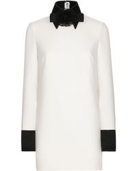 Dolce & Gabbana - Kurzes Kleid aus Wolle - Lyst
