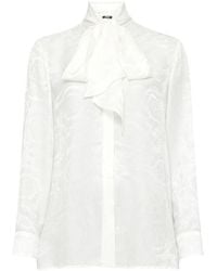 Versace - Baroque Jacquard Silk Viscose Informal Shirt - Lyst