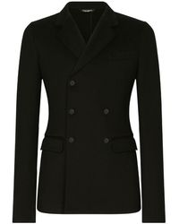 Dolce & Gabbana - Double-breasted Cotton Jacket - Lyst