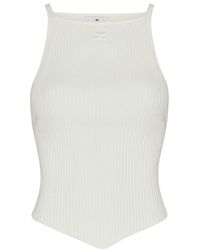 Courreges - Rib Knit Pointy Tank Top - Lyst
