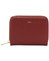 A.P.C. - Emmanuelle Small Leather Wallet - Lyst