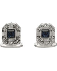 Dolce & Gabbana - Silver Cufflinks With Rhinestones - Lyst