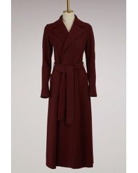 Harris Wharf London Manteau long Ceinture en cachemire - Rouge