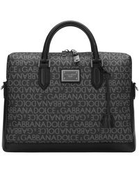 Dolce & Gabbana - Coated Jacquard Briefcase - Lyst