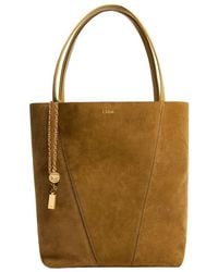 Chloé - Sac Cabas En Cuir Velours Spin - Lyst
