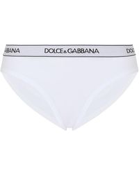 Dolce & Gabbana - Jersey Briefs With Branded Elastic - Lyst