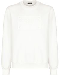 Dolce & Gabbana - Sweatshirt aus technischem Jersey mit geprägtem DG-Logo - Lyst