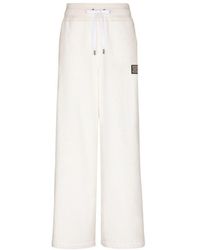 Dolce & Gabbana - Terrycloth Jogging Pants With Logo Tag - Lyst