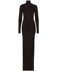 Dolce & Gabbana - Long Jersey Milano Rib Dress - Lyst