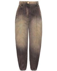 Brown Capri and cropped jeans for Women | Lyst
