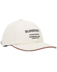 Burberry - Casquette de baseball en toile de coton Horseferry - Lyst