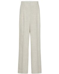Rohe - Wide Leg Double Pleated Trousers - Lyst