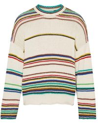 Loewe - Cotton And Polyamide Sweater With Stripes - Lyst