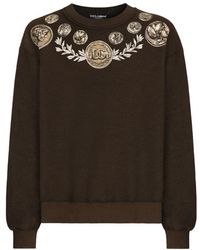 Dolce & Gabbana - Coin Print Inside-out Jersey Sweatshirt - Lyst