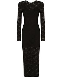 Dolce & Gabbana - Langes Kleid aus Spitze - Lyst