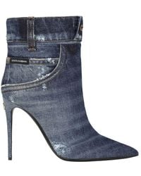 Dolce & Gabbana - Boots Denim - Lyst