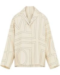 TOTEME - Chemise de pyjama en sergé de soie à monogramme - Lyst