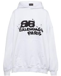 Balenciaga - Hand Drawn Bb Icon Hoodie Large Fit - Lyst