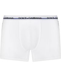 Dolce & Gabbana - Two-way Stretch Jersey Boxers With Dg Logo - Lyst