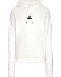 Dolce & Gabbana - Sweatshirt aus Frottee-Jersey mit Kapuze und Logo-Plakette - Lyst