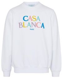 Casablancabrand - Logo Embroidered Sweatshirt - Lyst