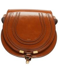 Chloé - Kleine Schultertasche Marcie Aus Glanzleder - Lyst