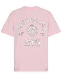 Balenciaga - College 1917 T-shirt Pink - Lyst