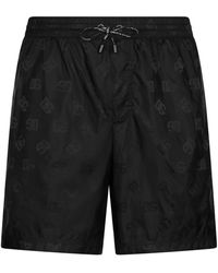 Dolce & Gabbana - Dg Monogram-print Swim Shorts - Lyst