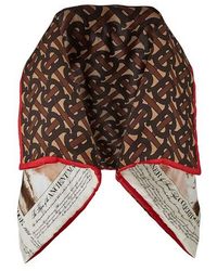Burberry Silk Scarf - Brown
