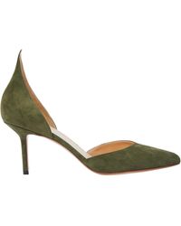 Francesco Russo D'orsay Leather Court Shoes - Green