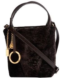 Chloé - Small Chloé Spin Shearling Tote Bag - Lyst