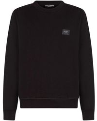 Dolce & Gabbana - Jersey Sweatshirt With Branded Tag - Lyst