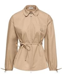 Moncler - Zip-Up Cotton Poplin Shirt Jacket - Lyst