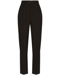 Dolce & Gabbana - High-waisted Pinstripe Wool Pants - Lyst