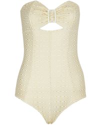 Lisa Marie Fernandez Buckle Swimsuit - Metallic