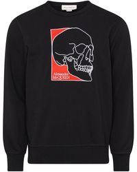 Alexander McQueen - Crew-Neck Sweatshirt With Skull Embroidery - Lyst