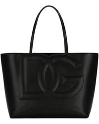 Dolce & Gabbana - Medium Calfskin Logo Shopper - Lyst