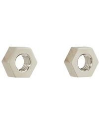 Burberry Palladium-plated Nut Earrings - Multicolour