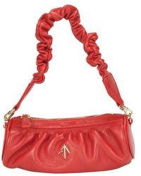 MANU Atelier Mini Ruched Cylinder Xx Bag - Red