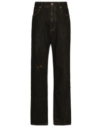 Dolce & Gabbana - Overdye Jeans With Small Abrasions - Lyst