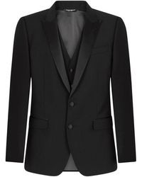 Dolce & Gabbana - Wool And Silk Martini-Fit Tuxedo Suit - Lyst