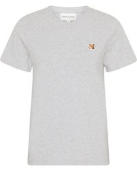 Maison Kitsuné - Regular-T-Shirt mit Patch Fox Head - Lyst