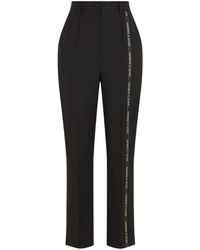 Dolce & Gabbana - Woolen Pants With Branded Selvedge - Lyst