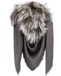 Fendi touch of fur shawl pink Clearance